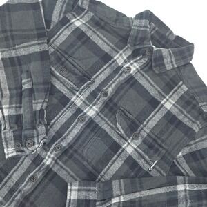 Wolverine Heavy Plaid Button Up‎ Shirt Men's Small Plaid Workwear Outdoors Gorp